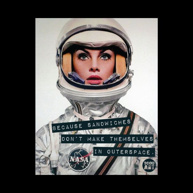 female astronaut by toddgoldmanart