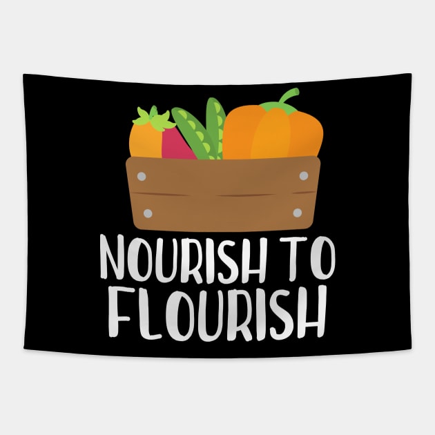 Nourish To Flourish Tapestry by The Jumping Cart