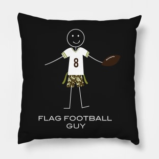 Funny Mens Flag Football Boy Pillow
