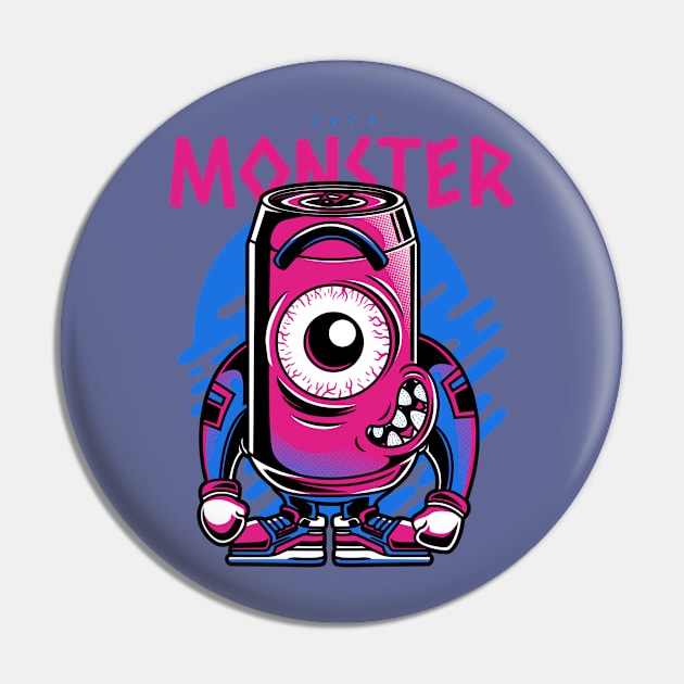 One Eyed Cute Monster Pin by OFM