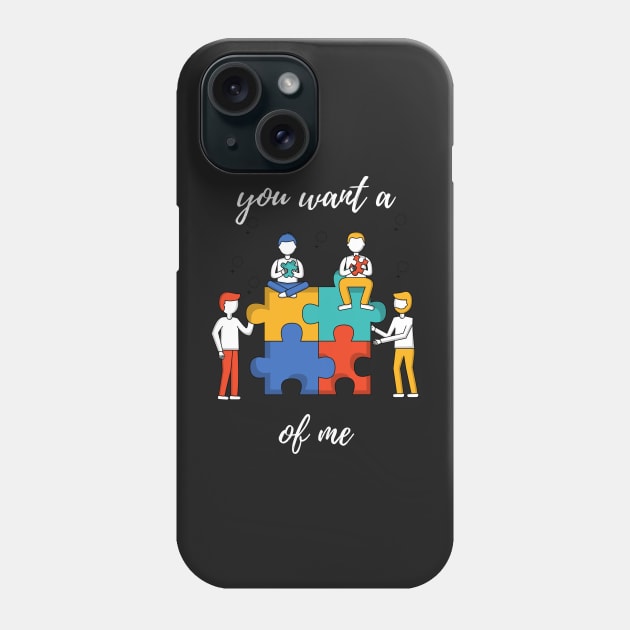 You want apiece of me funny saying Phone Case by Totalove