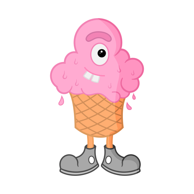 Cute ice cream cartoon by JosanDSGN