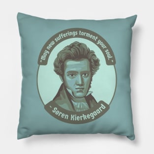 Søren Kierkegaard Portrait and Quote Pillow