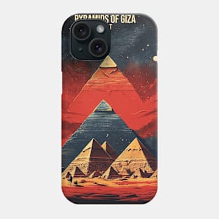 Pyramids of Giza Egypt Vintage Travel Tourism Phone Case