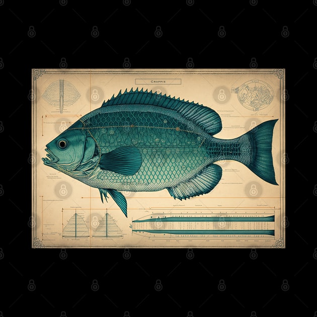 Crappie Fish Print by DanielLiamGill