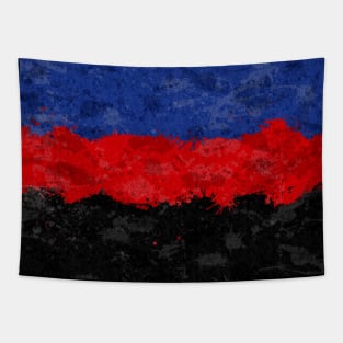 Abstract Paint Splatter Polyamorous Pride Flag Pattern Tapestry