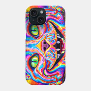 Kosmic Kitty (7) - Trippy Psychedelic Cat Phone Case