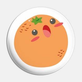 Cute Talking Orange Pin