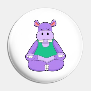 Hippo at Yoga in Sitting Pin