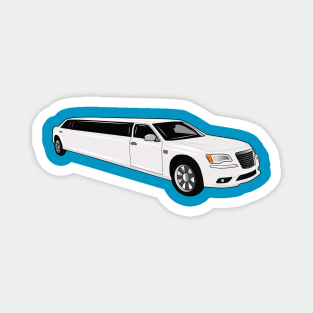 Limousine cartoon illustration Magnet