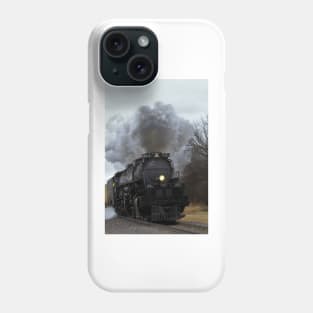 Big Boy 4014 smoke and steam in Black Wolf Kansas Phone Case