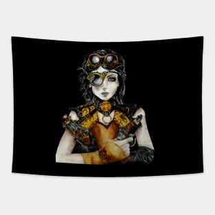 Steampunk Girl Tapestry