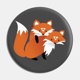 Two fox cubs Pin