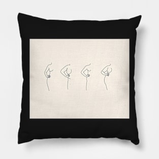 SILHOUETTE OF WOMEN Pillow