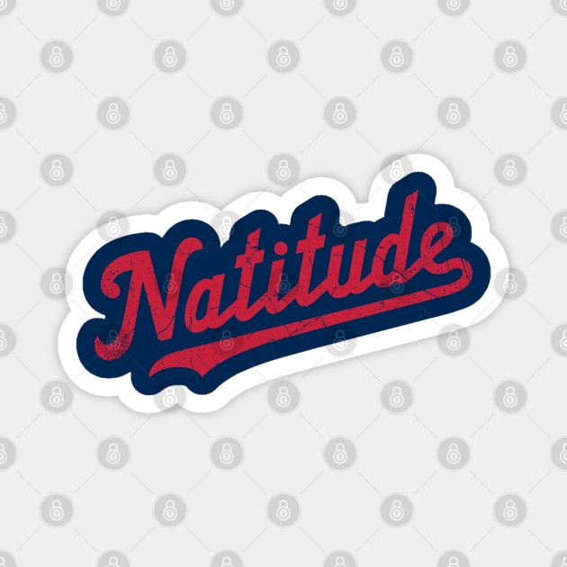 Natitude, vintage - Navy Magnet by KFig21