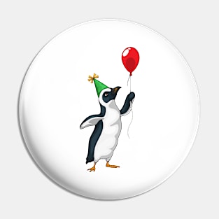 Penguin Birthday Balloon Pin