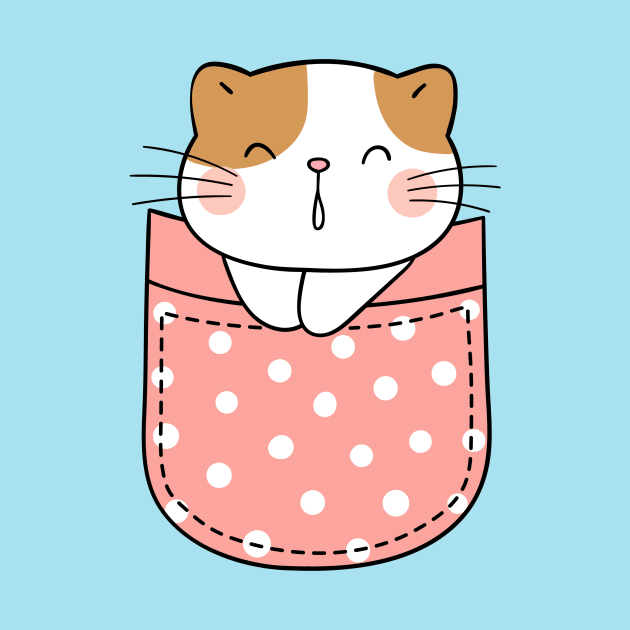 Cute Pocket Kitty V3 by Stupid Coffee Designs