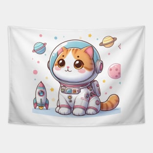 Cat In Space Suit Tapestry