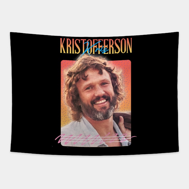 Kris Kristofferson Retro Aesthetics Fan Art Tapestry by Ihkwan Art