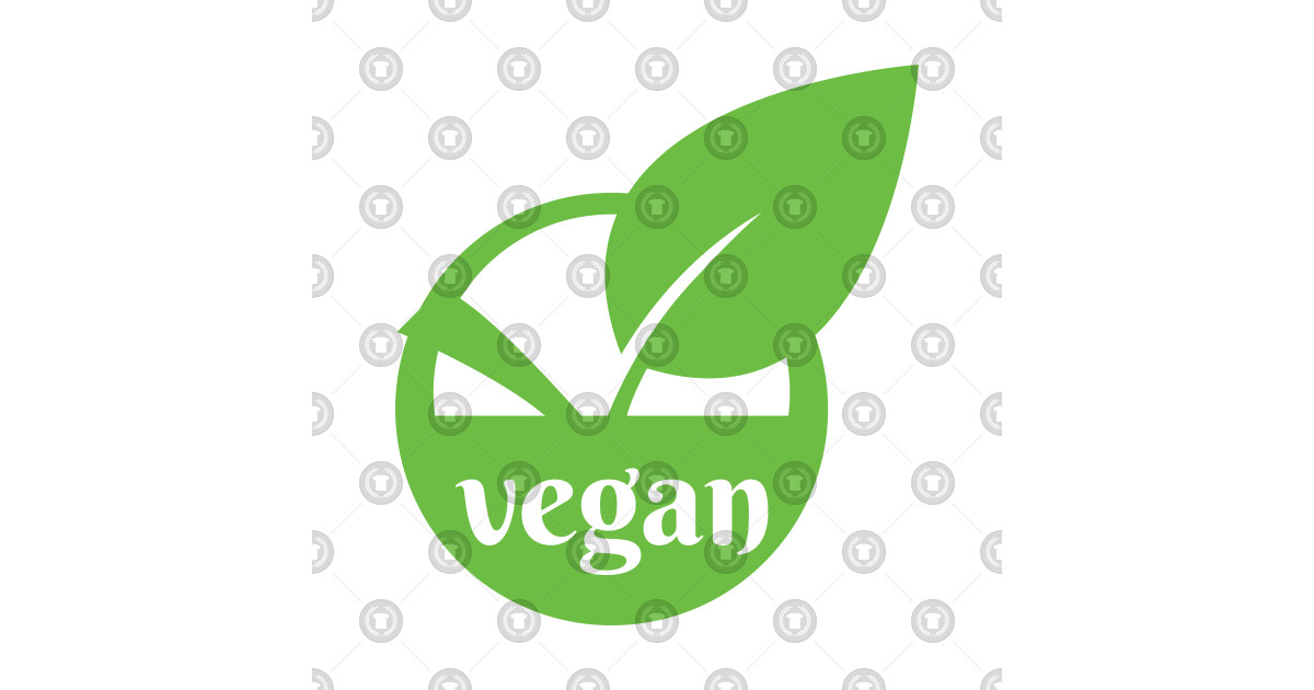 Vegan logo icon stamp seal leaf in circle Vegan TShirt TeePublic
