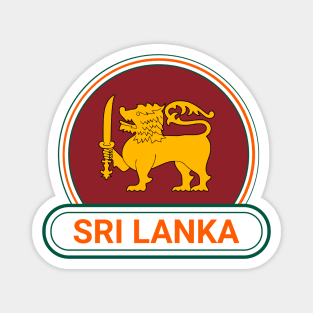 Sri Lanka Country Badge - Sri Lanka Flag Magnet