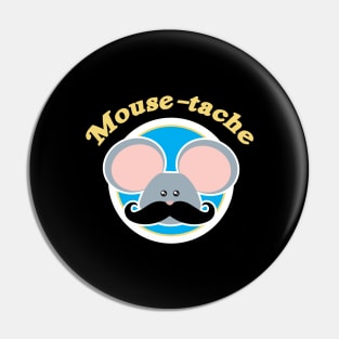 Mousetache  Gift for Rat Lovers Funny Mouse Rat Pin