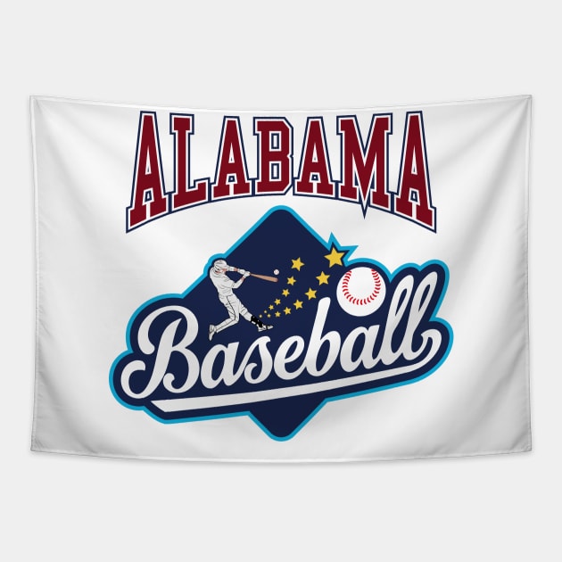 Alabama Baseball | SECT 51 Tapestry by VISUALUV