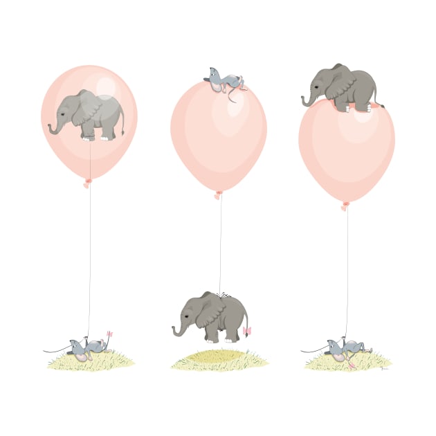 Elephant, globe and mouse by RebecaZum