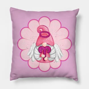 ARIES FLORAL GNOME- HOROSCOPE GNOME DESIGNS BY ISKYBIBBLLE Pillow