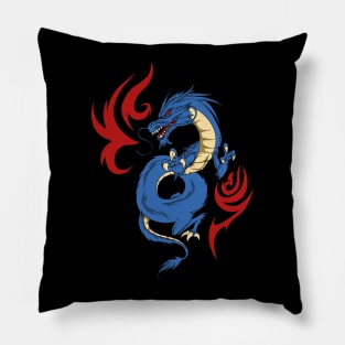 The Blue Dragon Pillow