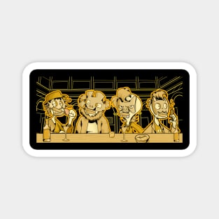 Last supper inspired cartoon illustration design Magnet