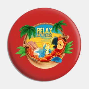 Relax on the Beach Pin