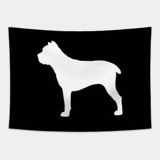 White Cane Corso Silhouette Tapestry