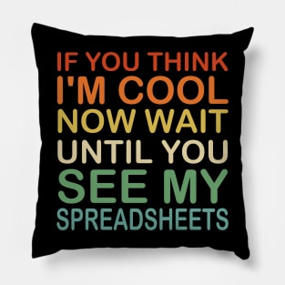 If You Think I'm Cool Now Wait Until You See My Spreadsheets Pillow