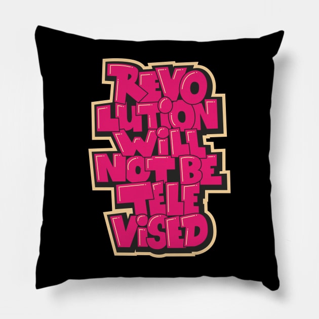 Revolution will not be Televised - Gil Scott-Heron - Soul and Jazz Legend Pillow by Boogosh