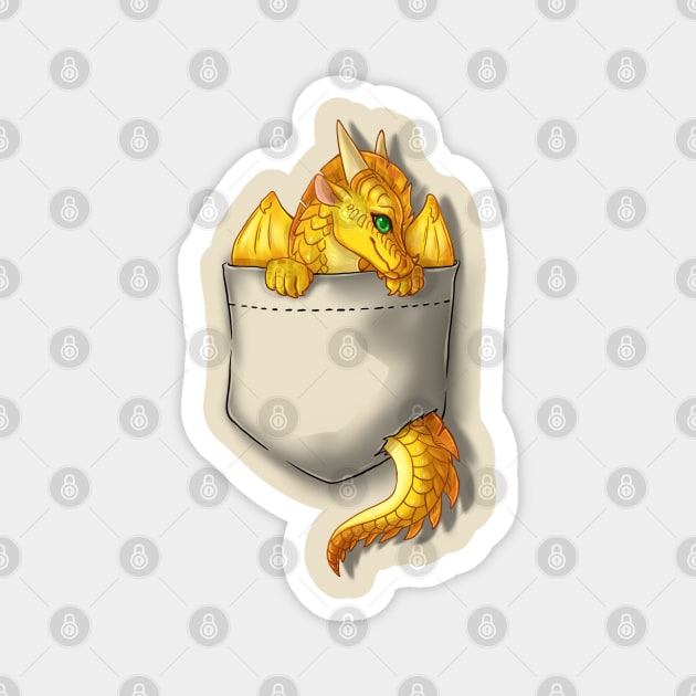 Wings of Fire - Pocket Sunny Dragon Magnet by Biohazardia