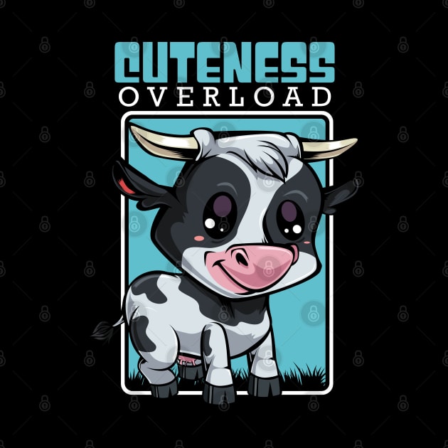 Cow - Cuteness Overload - Cute Kawaii Cattle by Lumio Gifts