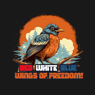 4th of July American Robin T-Shirt