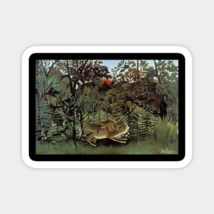 Henri Rousseau Hungry Lion Magnet