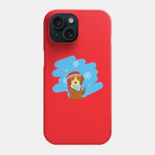 Cute christmas puppy dog Phone Case