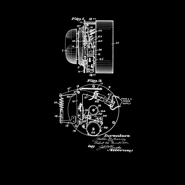 Fire Alarm Vintage Patent Drawing Funny Novelty by TheYoungDesigns