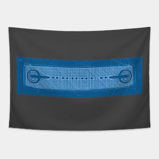 Bronco Grill Blue Print Tapestry