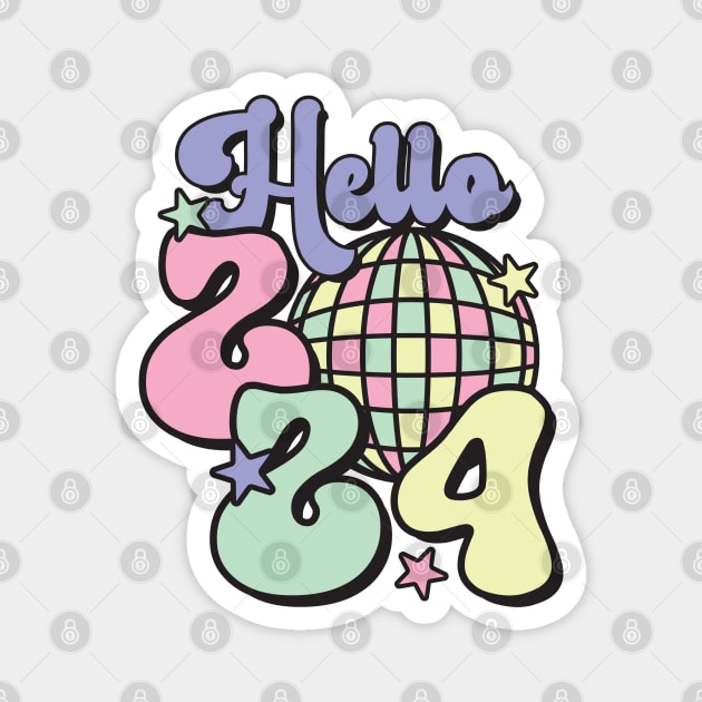 Hello 2024 Magnet by MZeeDesigns