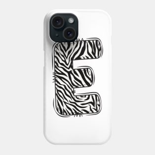 Zebra Letter E Phone Case