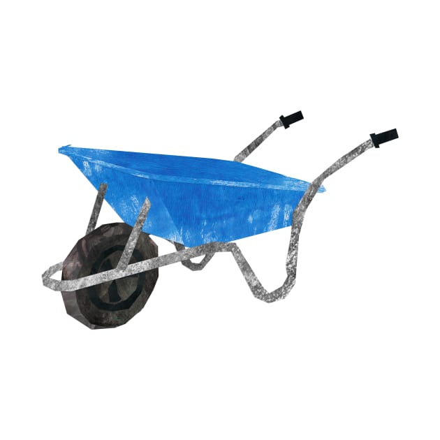 Blue wheelbarrow by Babban Gaelg