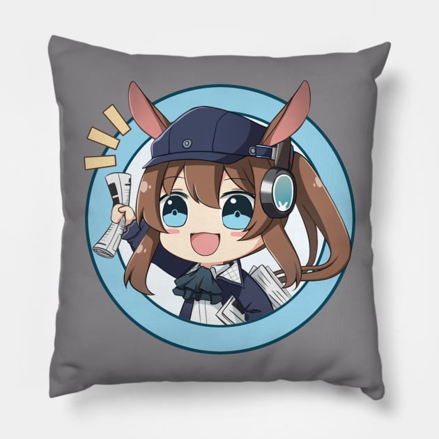 Newspaper Amiya Pillow by Kurifura's Canvas