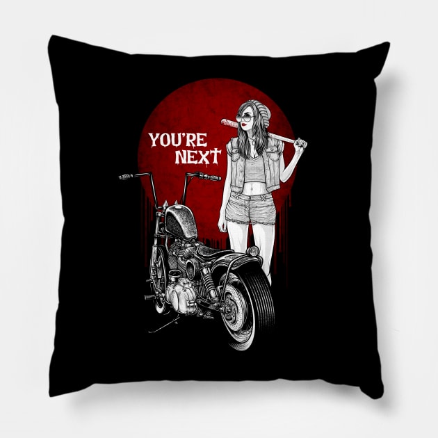 gangster girl Pillow by Winya