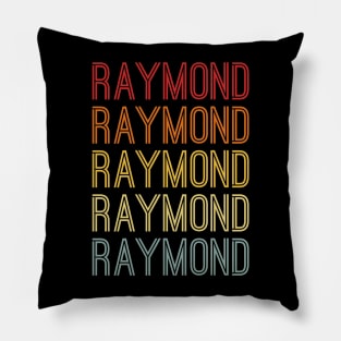 Raymond Name Vintage Retro Pattern Pillow