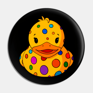 Dotted Rubber Duck Pin