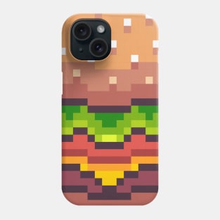 Pixel Art Hamburger Retro Gaming Phone Case